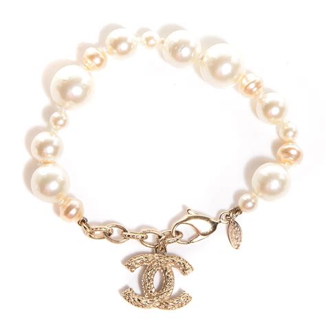 chanel pearl bracelets|chanel gold bracelet with diamonds.